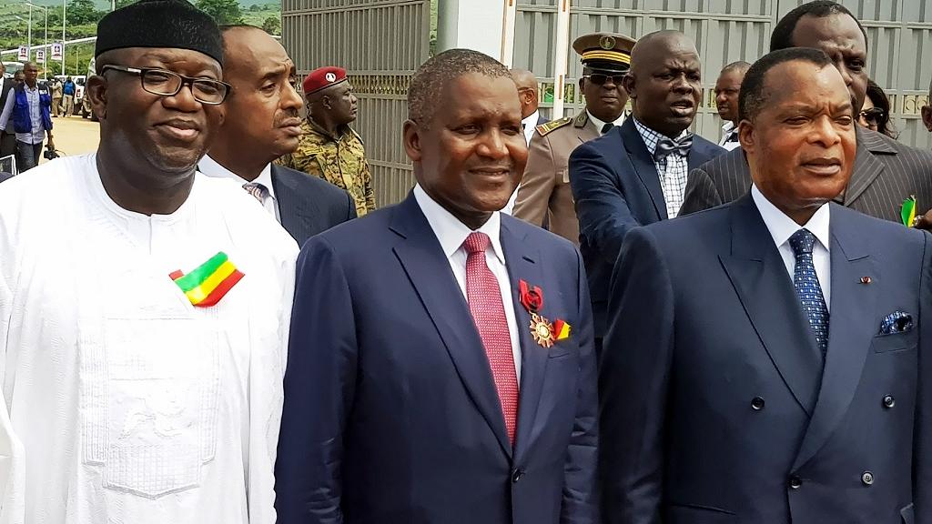 The Dangote group has opened a $300 million cement production plant in the Republic of Congo